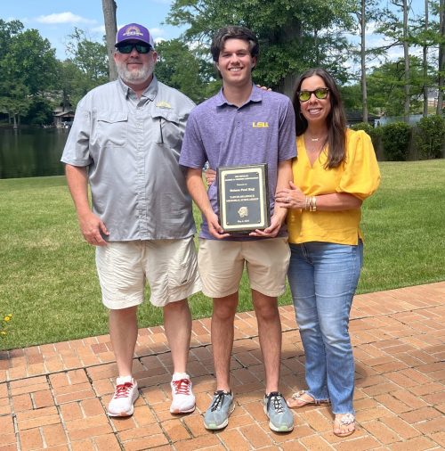 NAFA awards at Neville High School- The Spirit of Tarver Braddock Award presented to Nelson Hajj with $1,800 college scholarship